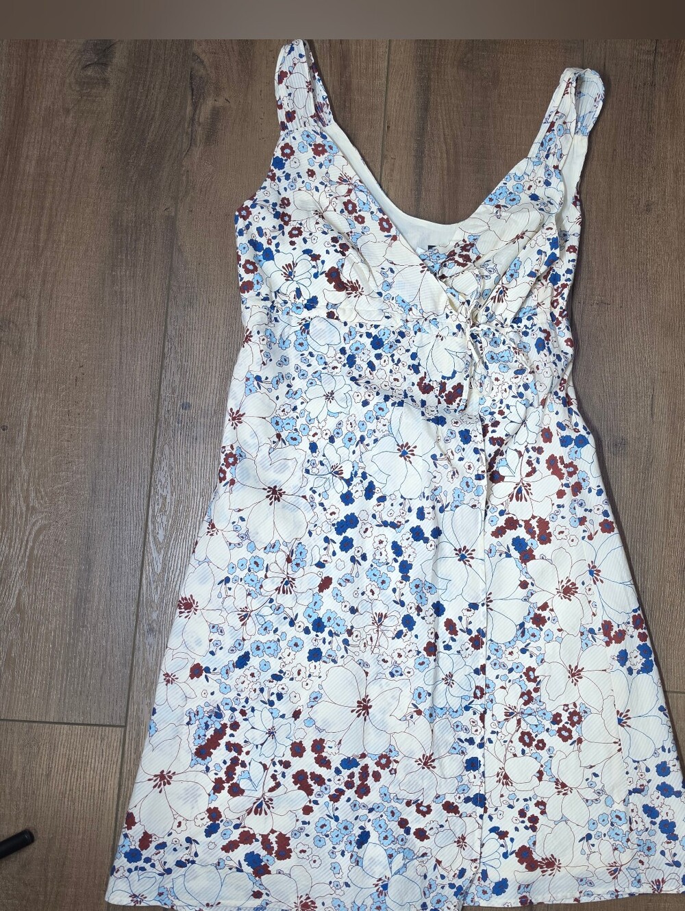Patagonia Organic Cotton Floral Faux Wrap Dress Size 8